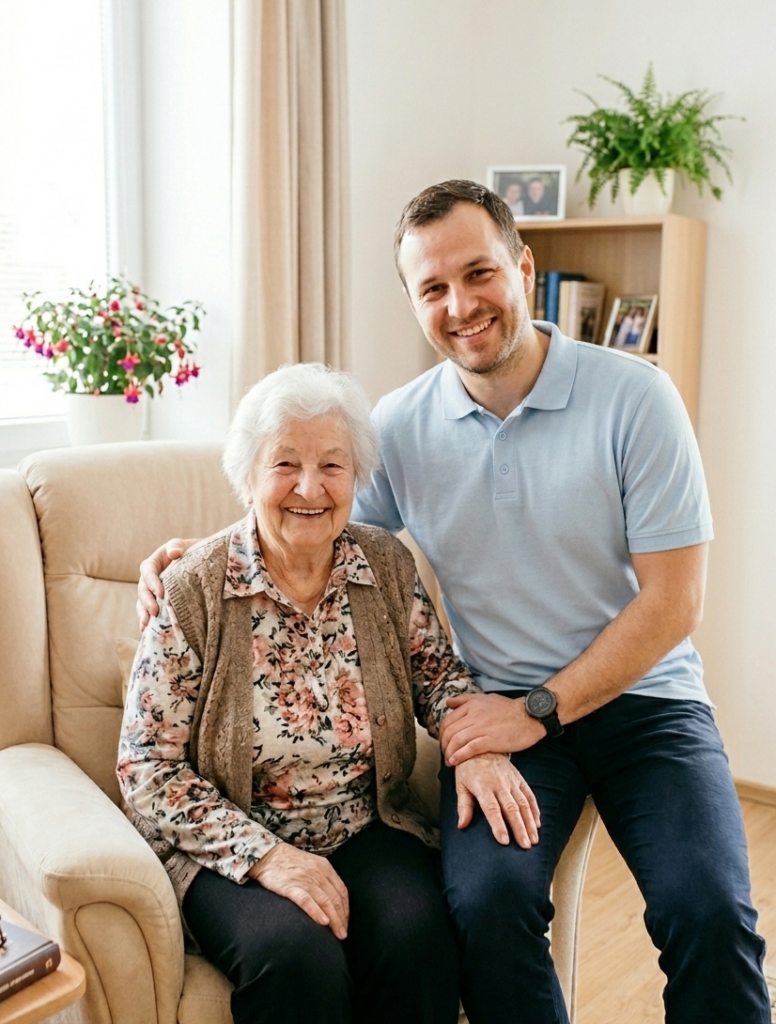 Ošetřovatel s klientkou